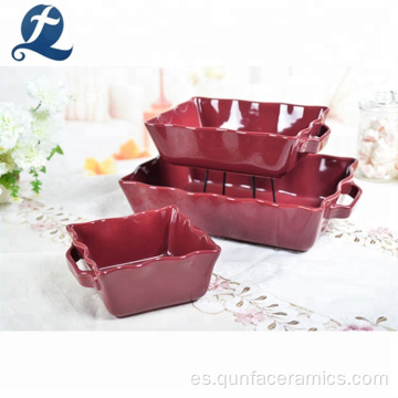 Microondas Safe Safe Square Ceramicware Bakeware Bakeking Plates para hornear